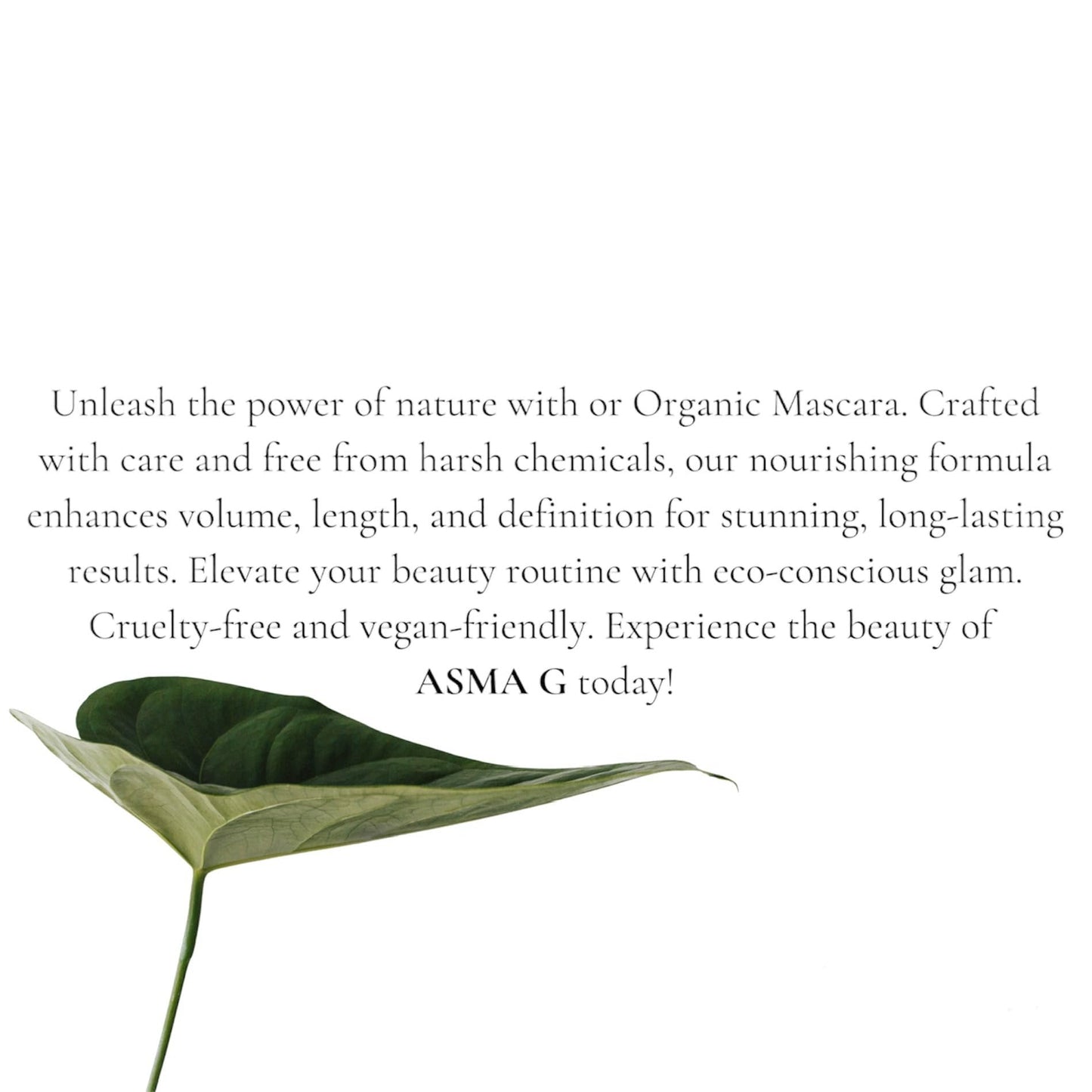 ASMA G Organic Mascara - Volume, Length, and Lash Growth Formula