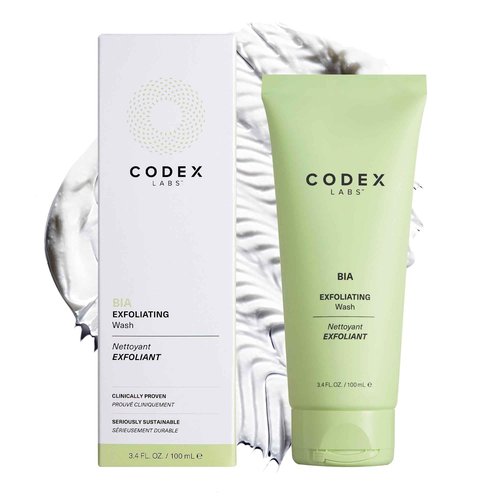 Codex Labs Bia Exfoliating Face Wash 2.0 - Gentle Facial Cleanser for Women, Dry & Sensitive Skin - Vegan Face Cleanser with Jojoba & Milk Thistle, All Skin Types, Cruelty-Free Skincare (3.4oz)