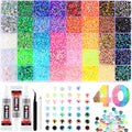 Zefy 40000 Resin Rhinestones 40 Colors 3mm Flatback Gems Bedazzling Kit