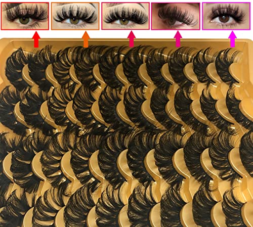 25MM Mink Lashes - 20 Pairs Dramatic 5D Full Volume