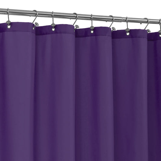 ALYVIA SPRING Royal Purple Fabric Shower Curtain Liner Waterproof - Soft & Light-Weight Cloth Shower Liner with 3 Magnets, Hotel Quality & Machine Washable - Standard Size 72x72, Purple