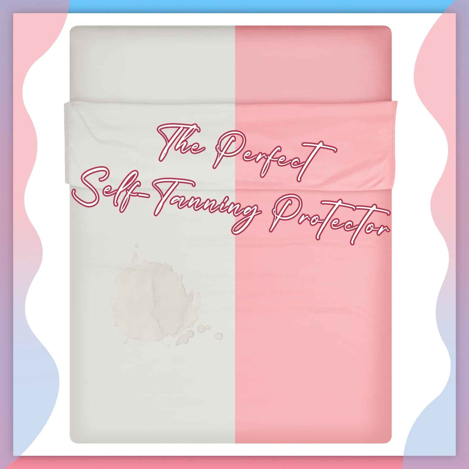 Irenare 2 Pcs Self Tan Sleep Sack Lightweight Breathable Tanning Body Self Tanners Sleeping Sac Protect Sheets from Dark Tanner for Bed Travel Sleeping Bag(Pink, Grey)