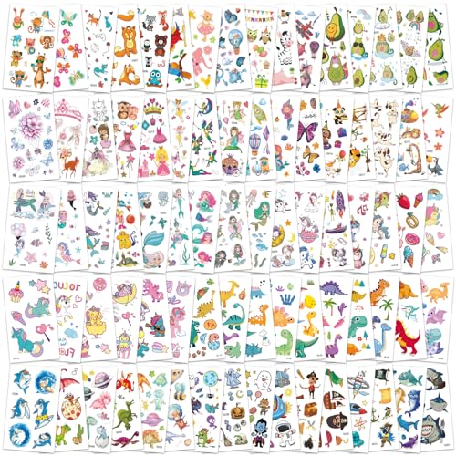 Zhtulck 600+ Waterproof Temporary Tattoos Set for Kids