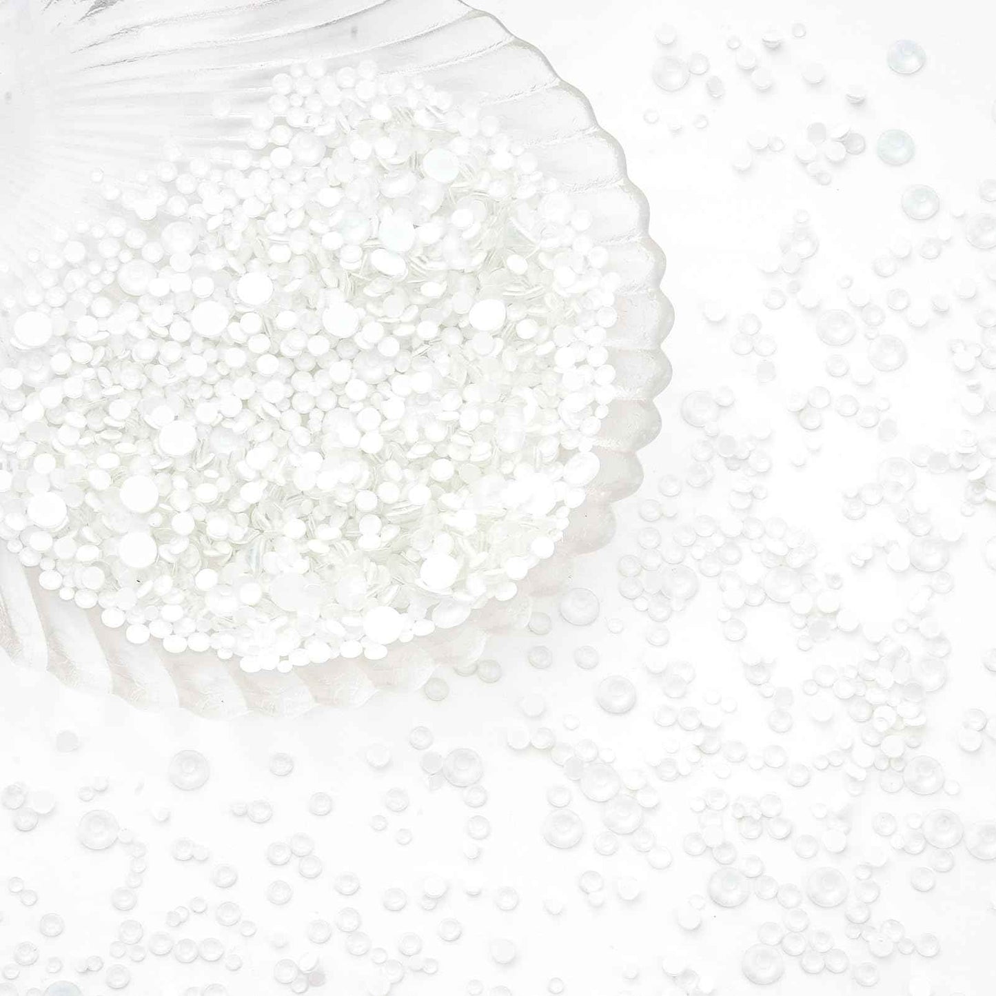 Meibite Neon White Flatback Rhinestones, Glass Rhinestones for Nail Art and Craft, Glue Fix, Loose Crystal Gemstones(Neon White, SS20, 1440pcs, 4.6-4.8mm)