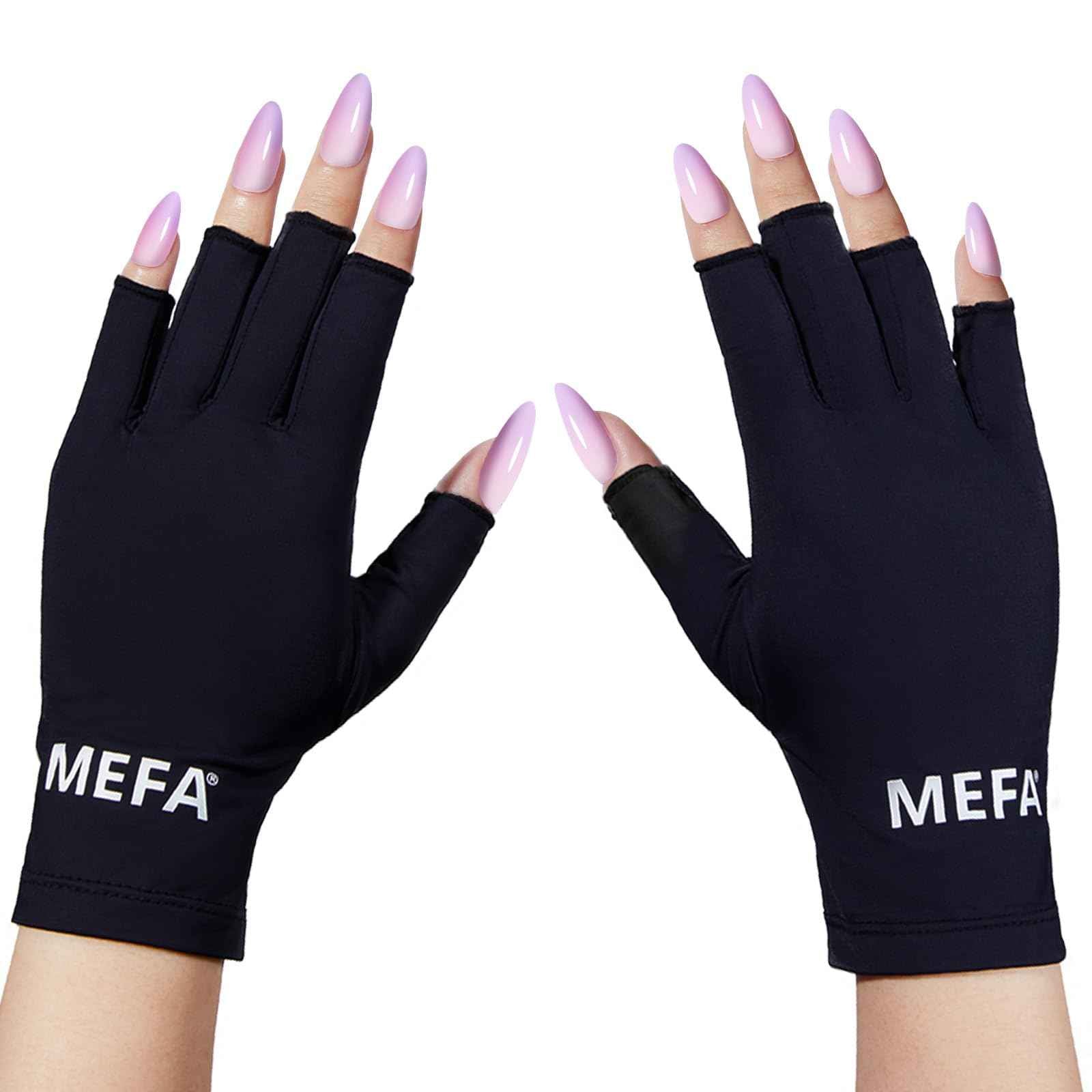 MEFA UV Gloves for Gel Manicures, Professional UPF99+ Protection Gloves for Gel Nails Lamp for Women Nail Art Prevent Hands from UV Harm Gifts for Women
