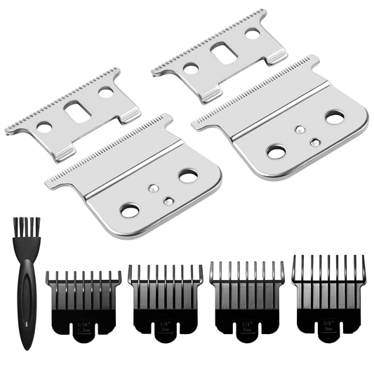 2 PACK T Outliners Blades Compatible with Andis T Outliners Trimmer, Gtx Trimmer,T Outliners Replacement Blade (sliver steel T blade + sliver steel blade)
