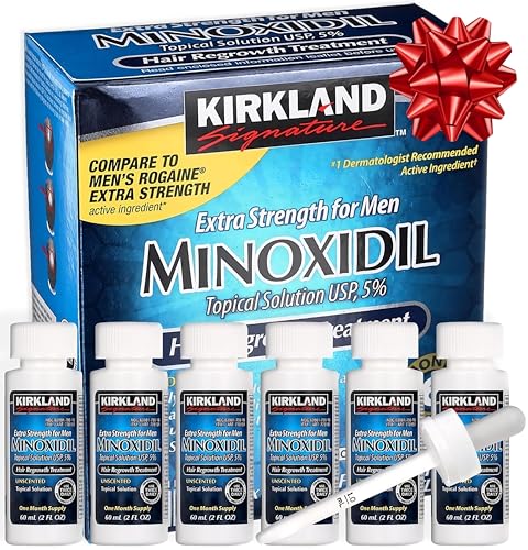 Kirkland Minoxidil 5% Hair Regrowth Treatment for Men, 6-Month Supply