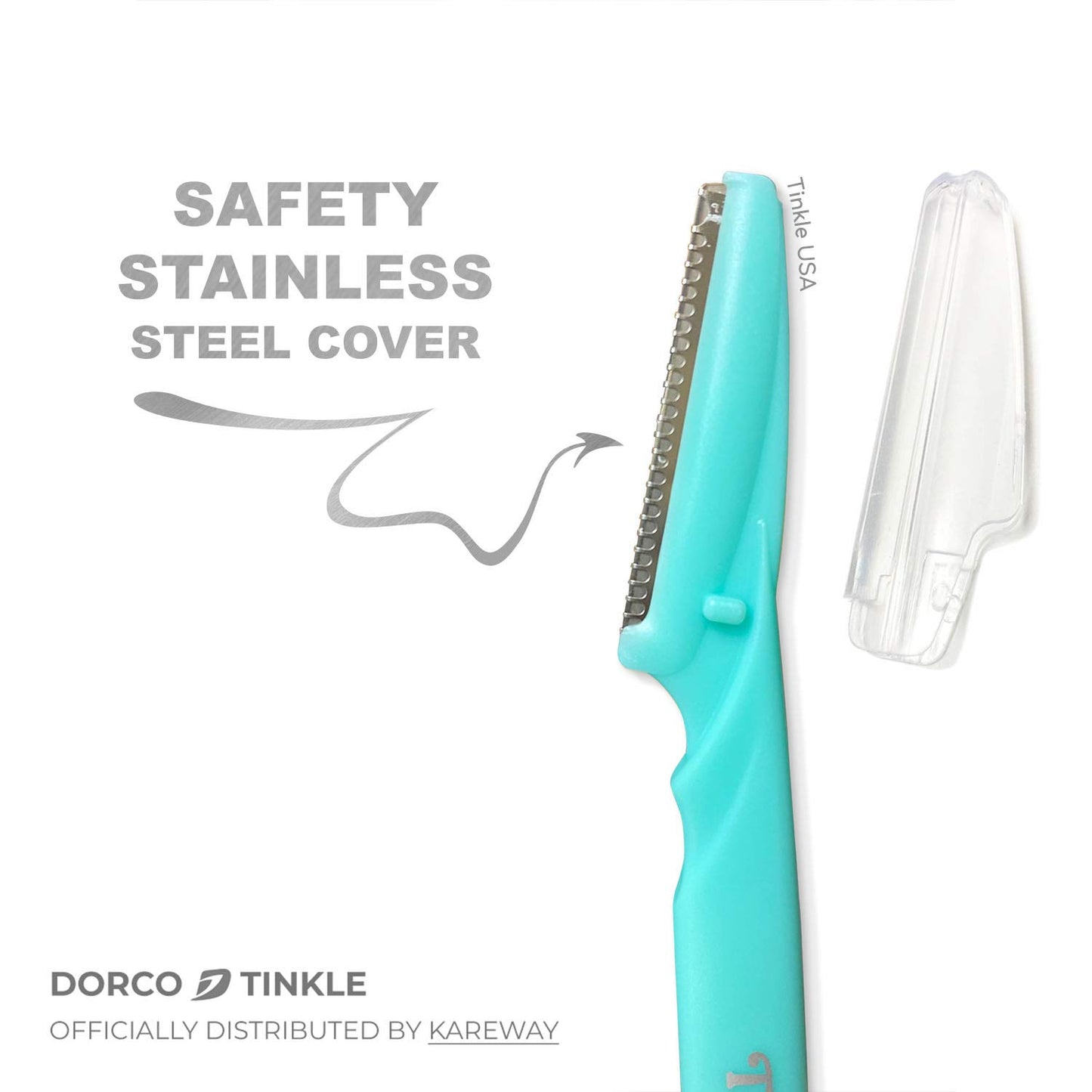 Dorco Tinkle Eyebrow Razors for Women, Dermaplane Razor 3 Razors , Eyebrow Trimmer Dermaplaning Tool for Safe and Easy Thanksgiving Gift, Stocking Stuffer (4 Packs of 3)