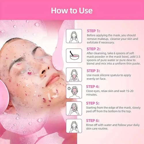 Jelly Mask for Facials Professional, Hydrating & Moisturizing Peel-Off Natural Gel Face Mask SkinCare, Professional Spa Use Jelly Face Masks, Deep Hydration (Lavender+Rose)