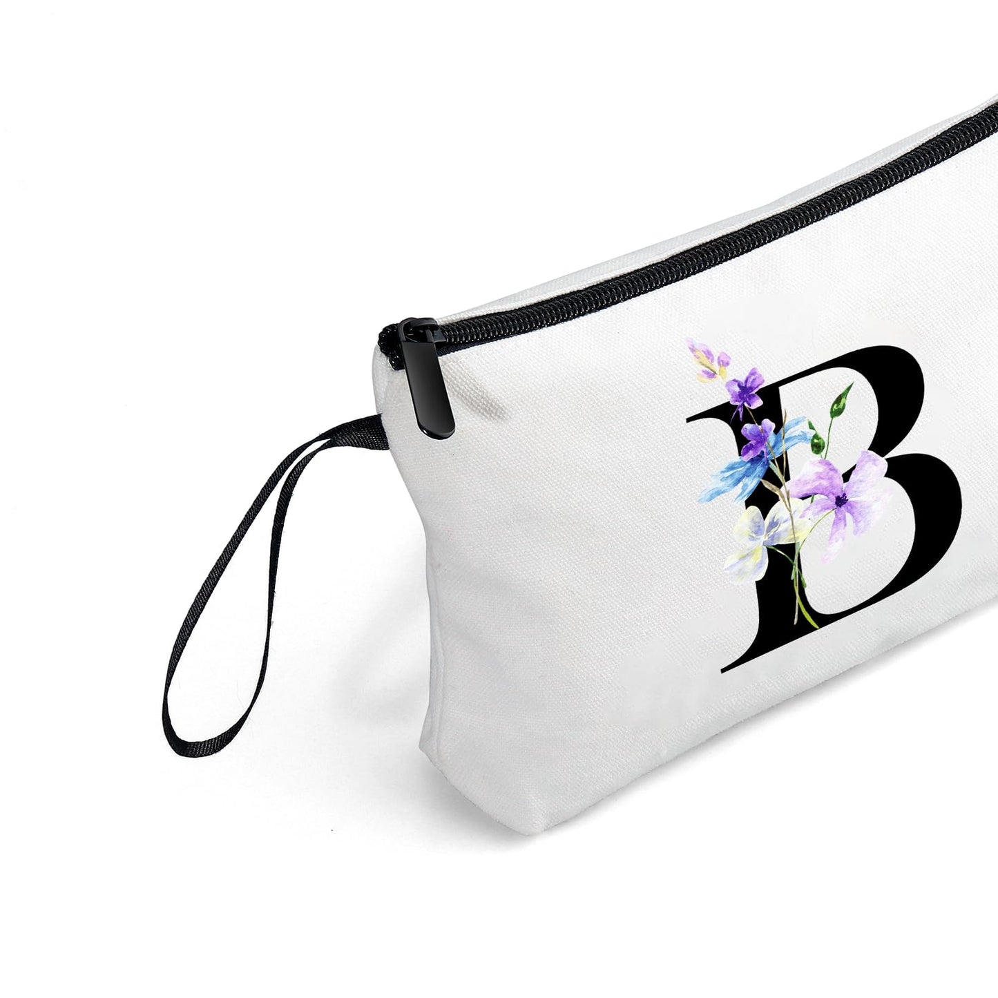 SEAMOON Initial Gifts for Women, Birthday Gift for Mom,Sister Birthday Gifts from Sister,Woman Gifts,Personalized Makeup Bag with Mirror,Gifts for Older Women, Encouragement Gifts for Women,Letter B