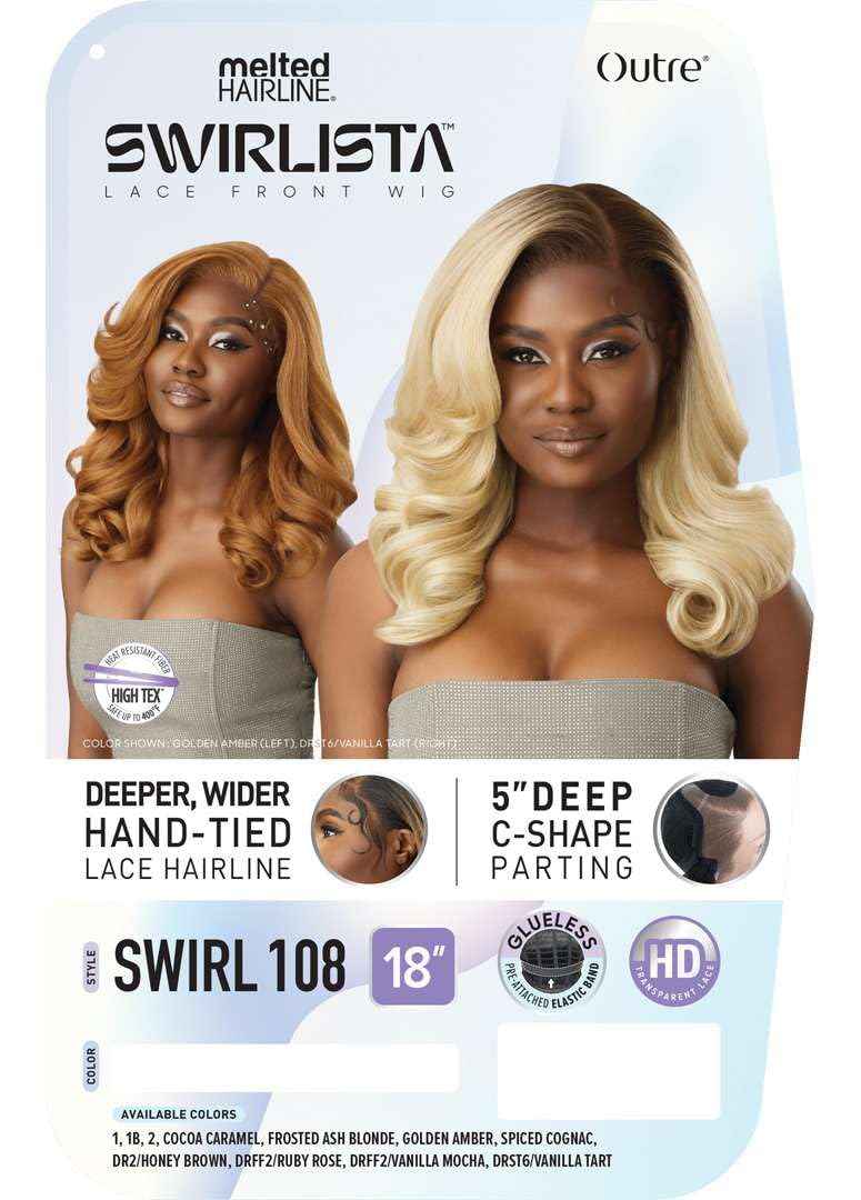 Outre Lace Front Wig - Melted Hairline - Swirlista - Swirl 108 (GOLDEN AMBER)