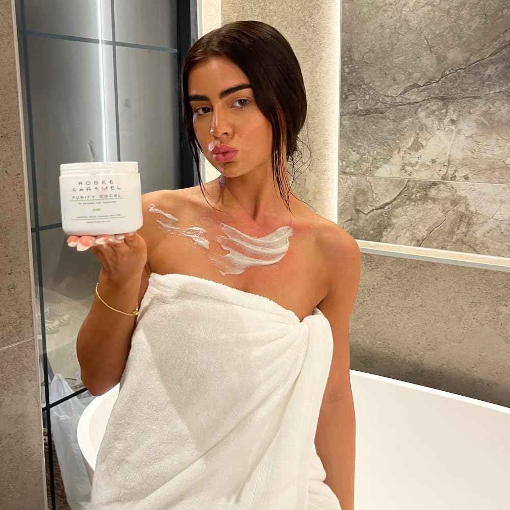 Rose & Caramel Purity Excel 60 Second Miracle Express Self Tan Remover & Exfoliating Tan Eraser Body Scrub 14.89 Fl Oz (440ml)