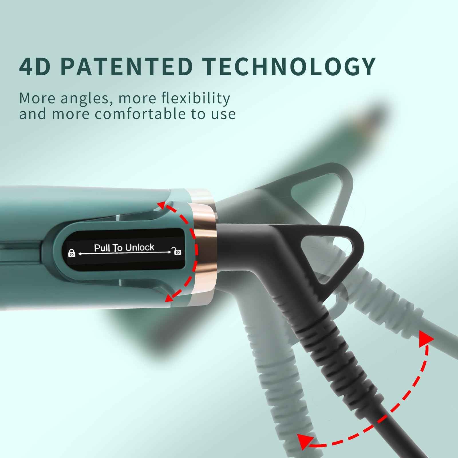 K&K Hair Straightener with LED Display Adjustable Temperature 1.5 Inch Wide Flat Iron for Thick Hair Tourmaline Titanium Dual Voltage 60min Auto Shut Off