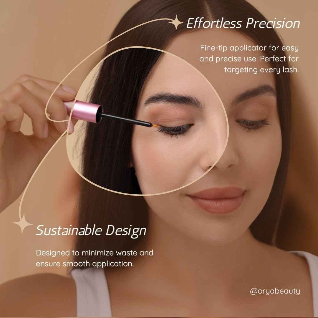 ORYA BEAUTY - Advanced Eyelash Growth Serum - Boosts Length, Thickness, & Strength with 100% Natural, Vegan Ingredients - Nourishes, Strengthens, & Irritation-Free Lashes for Fuller, Healthier Look