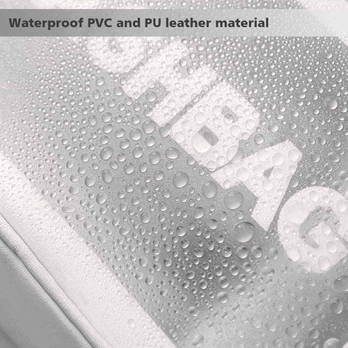 DAPOWER Travel Toiletry Bag for Women and Men, Matte Translucent Shower Bag with Handy Handle, Makeup Cosmetic Organizer Bag for Travel Toiletries Accessories (White)