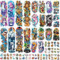 52 Sheet Temporary Tattoos for Kids - Full Arm Sleeves