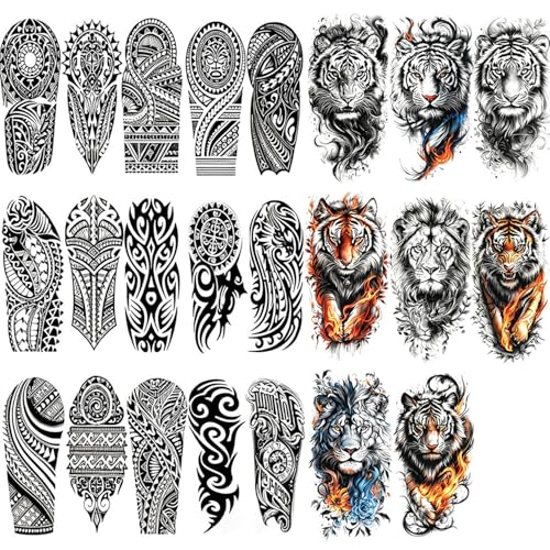 Temporary Tattoo Stickers - 23 Sheets Tribal & Animals