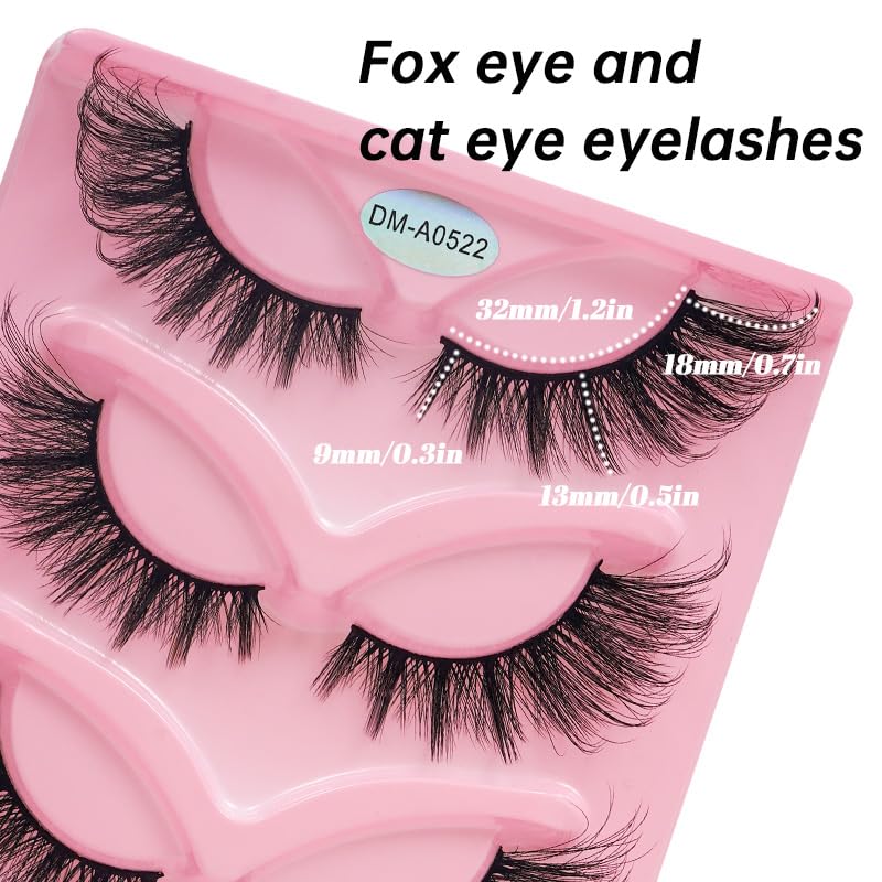 3D Wispy Faux Mink False Eyelashes - 5 Pairs