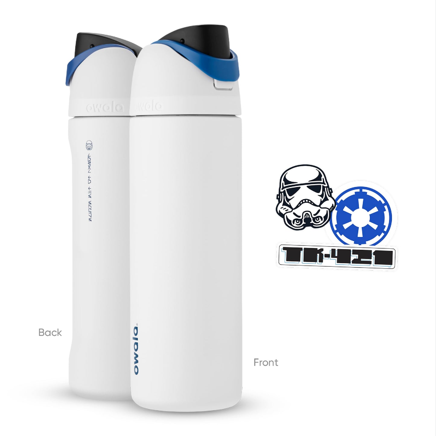 Owala Star Wars FreeSip Insulated Stainless Steel Water Bottle with Straw, BPA-Free Sports Water Bottle, Great for Travel, 24 Oz, Stormtrooper