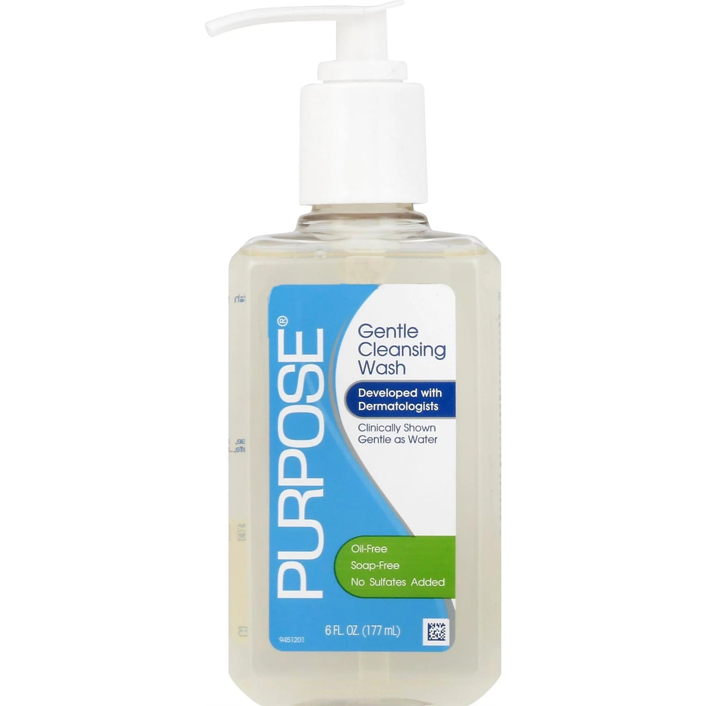 Purpose Gentle Cleansing Wash, 6-Ounce Pump Bottle