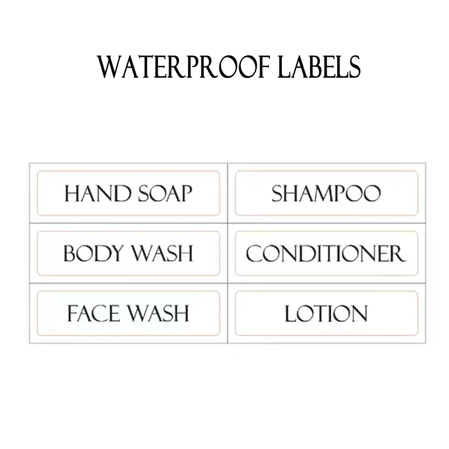 3pcs Hand Soap Dispenser Bathroom, Modern Dish Soap Dispenser for Kitchen Sink, 10oz Plastic Black Soap Dispenser with Pump and Labels