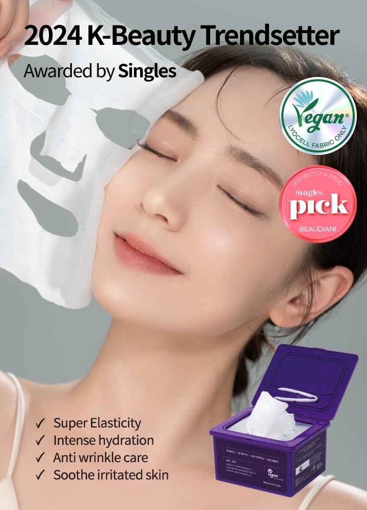 BEAUDIANI Collagen mask Overnight Facial with Collagen Mask 31 sheet masks pick and quick mask, face mask, Korean skincare,Collagen mask for face