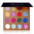 UCANBE Pro Glitter Eyeshadow Palette - 16 Colors Pressed & Chunky