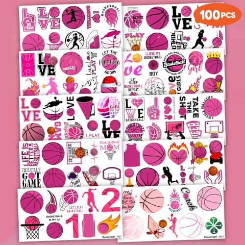 100 PCS Basketball Temporary Tattoos Sheet | Party Favors