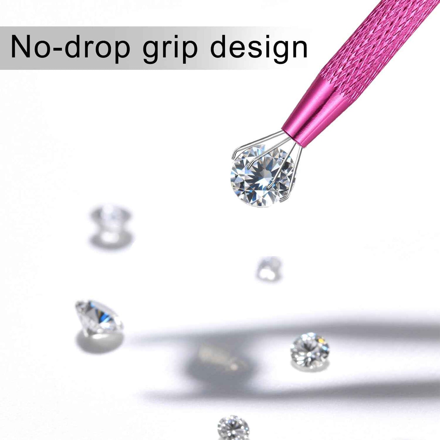 VOJO Piercing Ball Grabber Tool Kit 16G,18G Stainless Steel Flat Back Earrings Applicator with Threaded & Threadless Insertion Pins for Ear Nose Lip Body Jewelry Changes (Silver+Pink+Rose Gold Ball Grabber Tool)