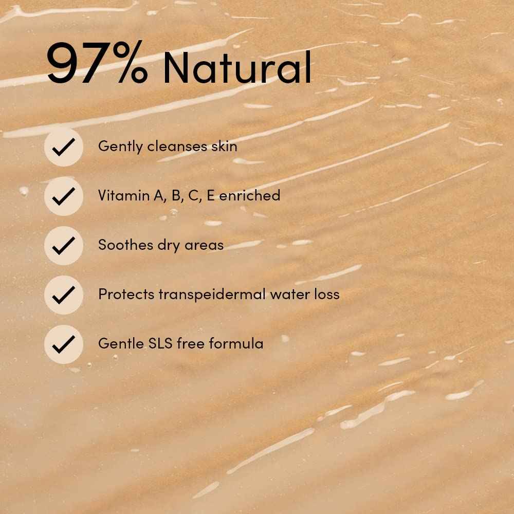 Urban Veda Soothing Body Wash Sensitive Skin | Body Wash for Dry Skin to Hydrate & Calm Irritation | Sandalwood Shower Gel with Aloe Vera gel & Peppermint | 6.8Fl oz