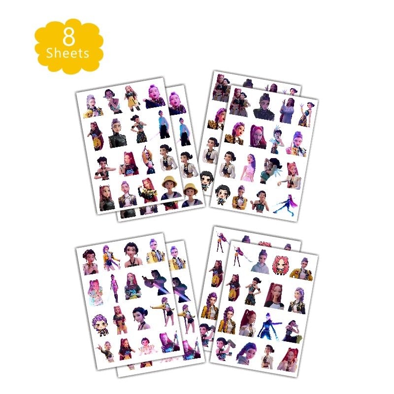 8 Sheet Demon Temporary Tattoos for Kids Birthday Party