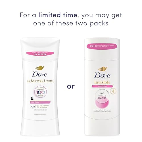 Dove Invisible Clear Finish Antiperspirant Deodorant, 2.6 oz