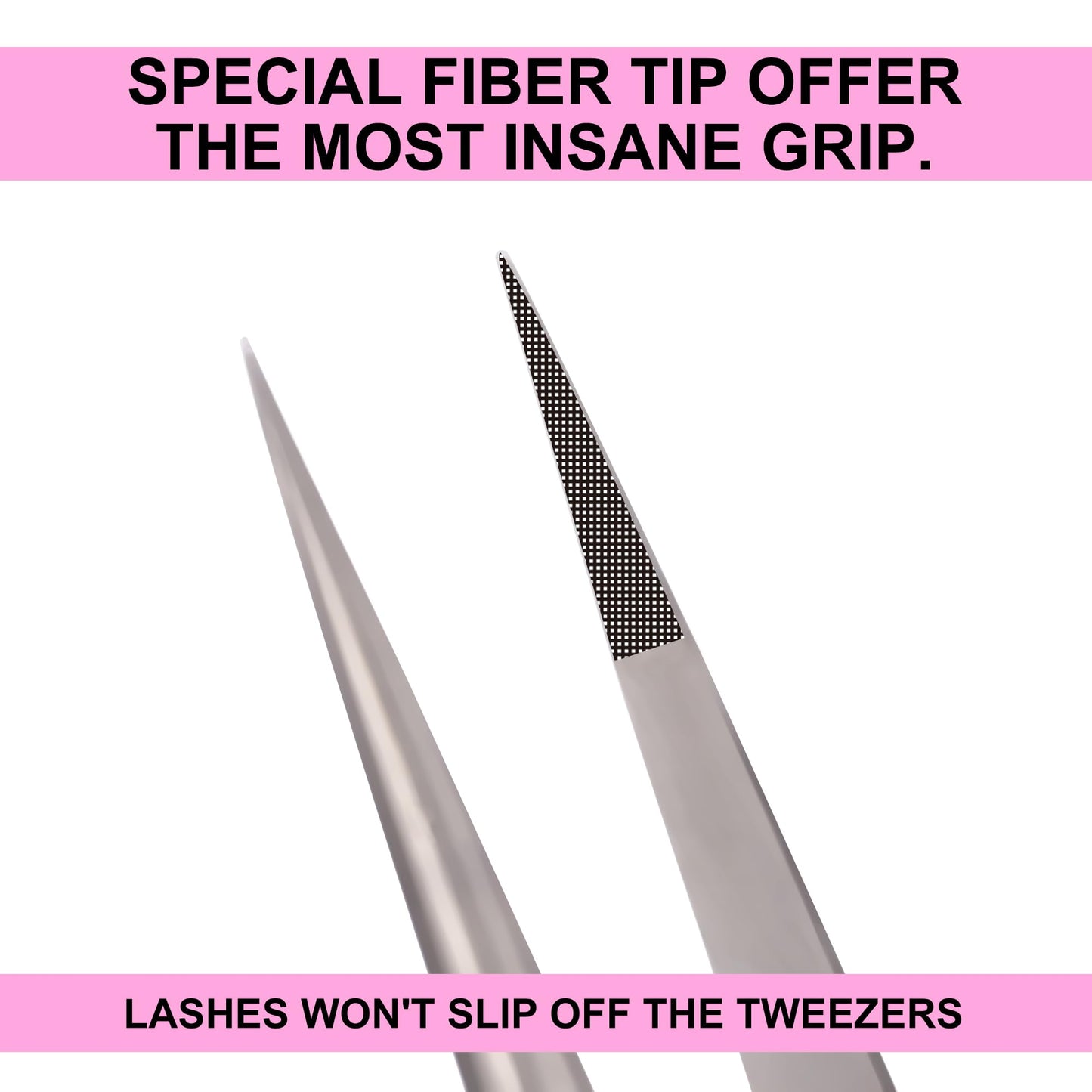 Fiber Tip Lash Tweezers For Eyelash Extension 4 Pcs Tweezers Professional Artist Tech Work Kit Tools,Best Volume Eyelash Lashes Extensions Precision Supplies Volume Boot 90 45 Degree(Omber pink)