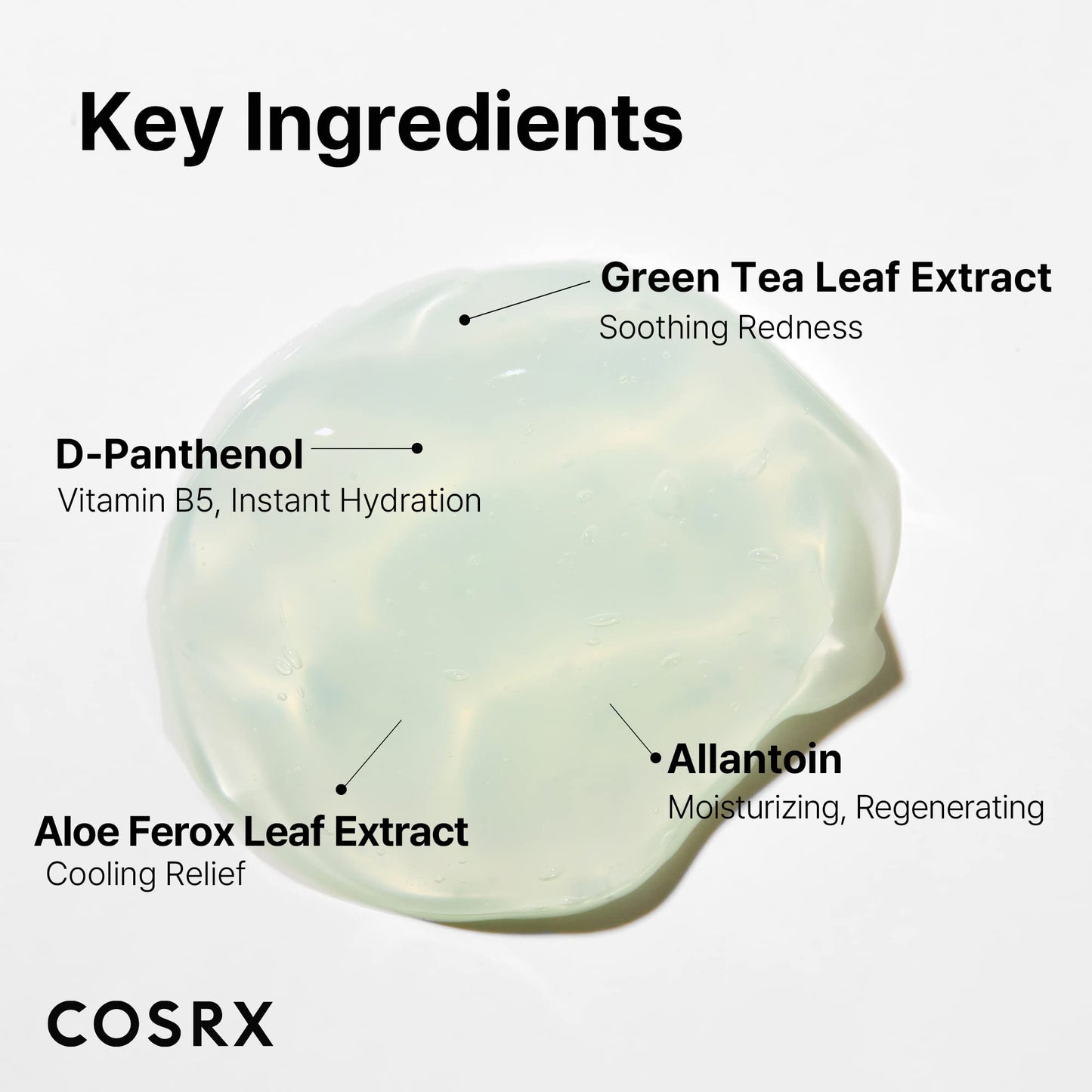 COSRX Hydrium Green Tea Aqua Soothing Gel Cream, 1.69 fl.oz / 50ml | Camelia, Aloe Gel | Korean Skin Care, Vegan, Cruelty Free, Paraben Free