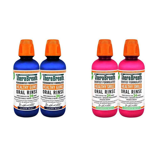 TheraBreath 24 Hour Healthy Gums Periodontist Formulated Oral Rinse, 16 Ounce (Pack of 2) 24 Hour Healthy Smile Dentist Formulated Oral Rinse, 16 Ounce (Pack of 2)