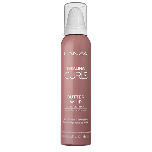 L'ANZA Healing Curls Butter Whip Styling Foam, Hair Styling Mousse for Curly Hair, Wavy Hair & Afro Hair, Lightweight Control, Cruelty Free & Vegan Hair Styling Products & Hair Care