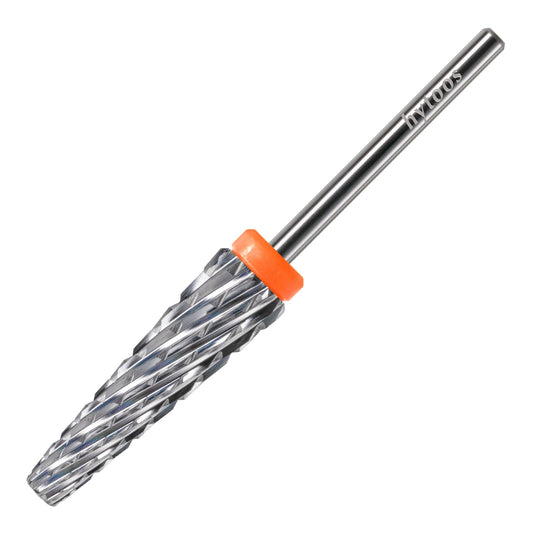 HYTOOS 24mm Super Long 5 in 1 Nail Drill Bits, Cross Tapered Carbide Bit, 3/32" Two-way Rotate for Both Hand, Remove Acrylic Nails/Gel, Electric File Tool Drills Manicure Accessories (2XC)