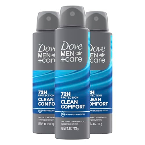 Dove Men+Care Dry Spray Antiperspirant Deodorant 72-Hour Protection, 3.8 Oz (3-Pack)