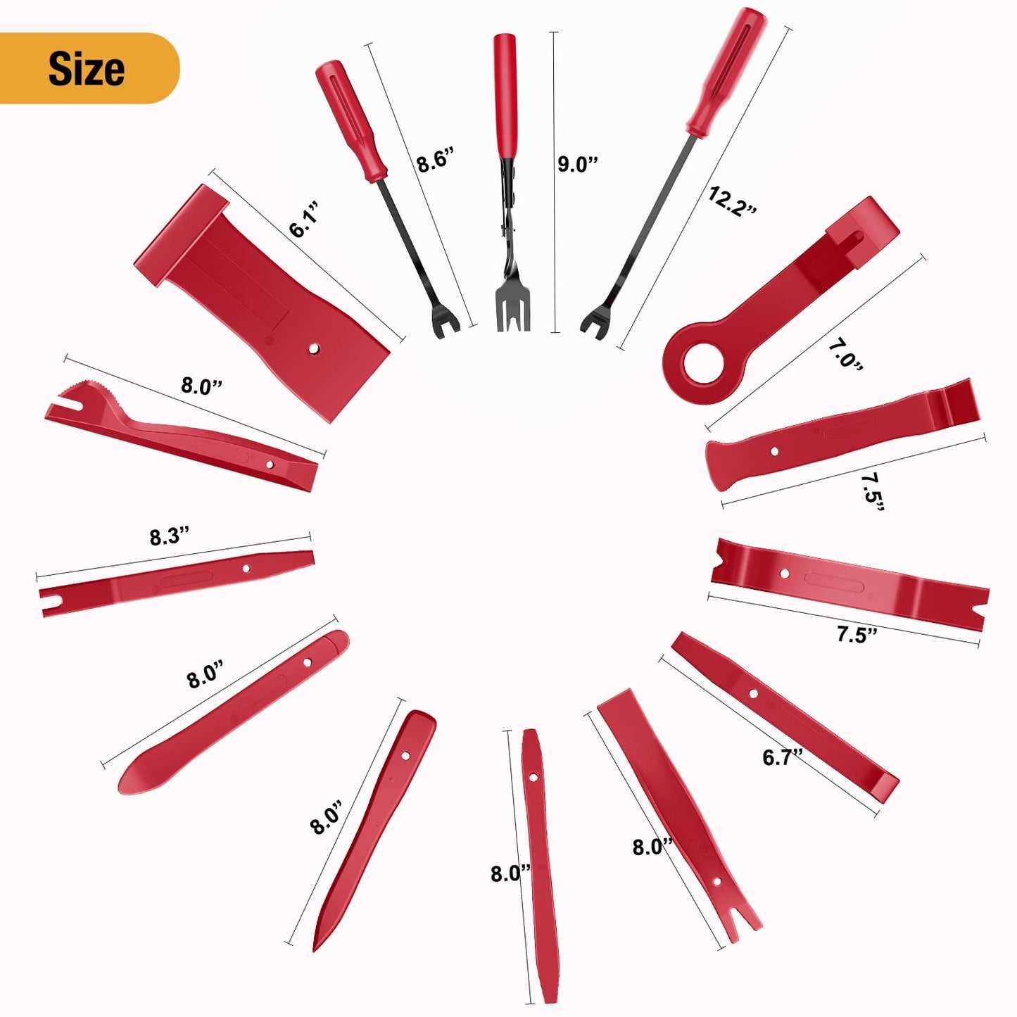 GOOACC 238Pcs Trim Removal Tool, Auto Push Pin Bumper Retainer Clip Set Fastener Terminal Remover Tool Adhesive Cable Clips Pry Kit Car Panel Radio Removal Auto Clip Pliers