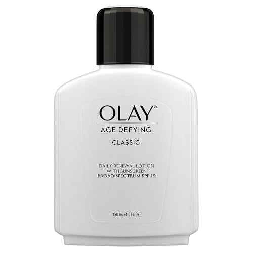 Face Moisturizer by Olay, Age Defying Classic Daily Renewal Lotion, With Sunscreen, Classic,4 oz