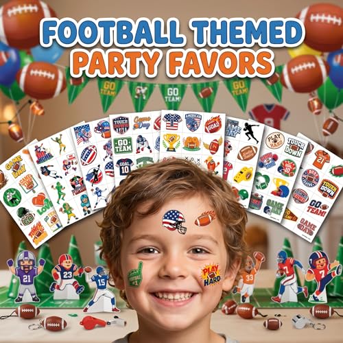 96 PCS Football Temporary Tattoos for Kids - Party Favors