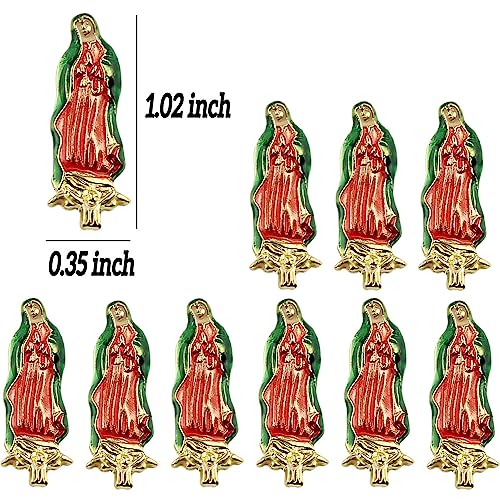 10pcs Virgin Mary Nail Charms for Acrylic Nails, 3D San Judas Nail Charm Alloy Virgin Mary Charms for Nails Jesus Christ Buddha Statue Nail Art Charms Metal Nail Jewels for Nail Art Nail Supplies