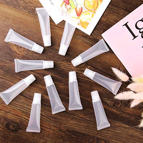 50Pcs 10ml Empty Lip Gloss Tubes Empty Lip Balm Tubes for DIY Lip Gloss Balm Cosmetic