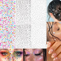 2100 Pcs Self-Adhesive Rhinestone Face Gems Stickers