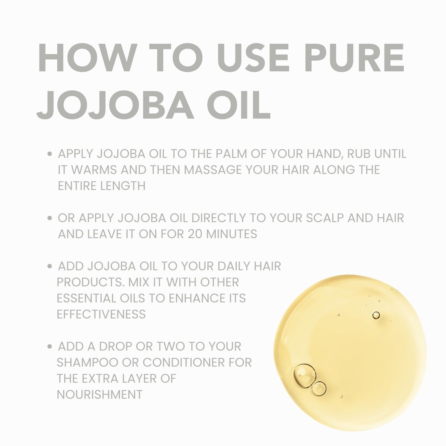 BodyJ4You Organic Jojoba Oil - Moisturise Hair Soothe Skin Protect Restore Healthy Glow - USDA 100% Pure Natural Unrefined Conditioner Wax - Unisex All Hair Types - Dropper Cap 4 Fl Oz