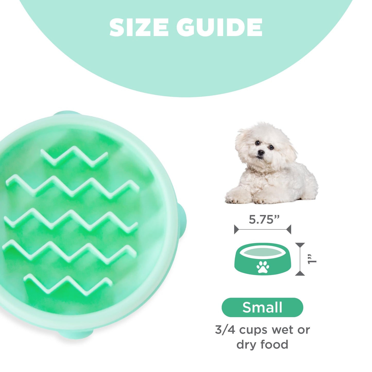 Outward Hound Fun Feeder Slo Bowl Slow Pet Feeder Bowl for Dogs in Mint Plastic