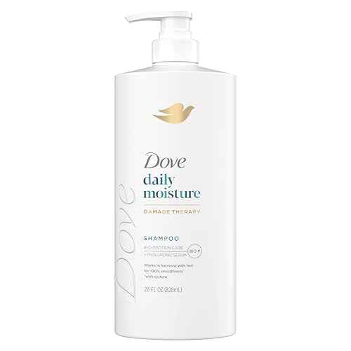 Dove Damage Therapy Shampoo Daily Moisture for Dry Hair with Bio-Protein Care Technology and Hyaluronic Serum 28 Fl Oz