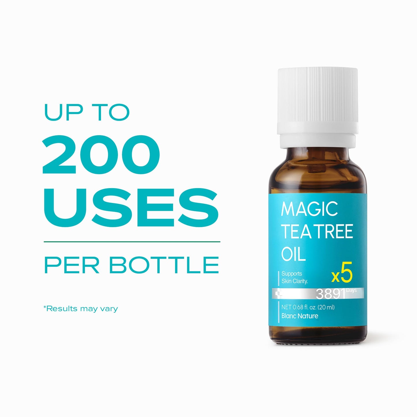 BLANC NATURE – Magic Tea Tree Oil for Face, Clarifying Facial Oil for Oily & Sensitive Skin, Lightweight Daily Care with Tea Tree, Skin-Balancing Vegan Korean Skincare, 0.7 fl oz