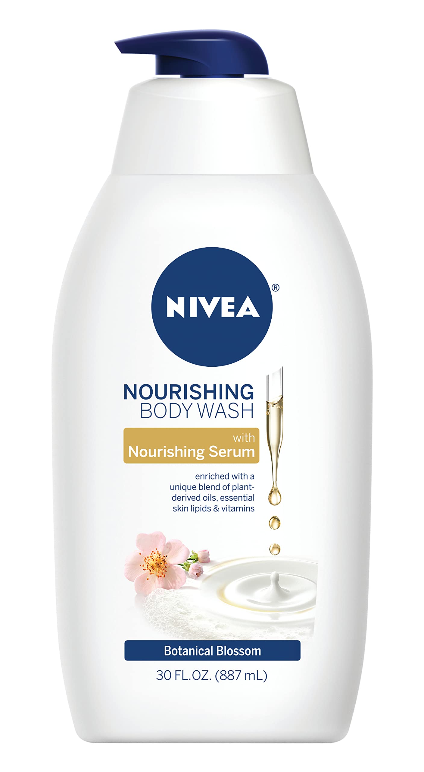 Nivea Nourishing Botanical Blossom Body Wash, 30 Fl Oz