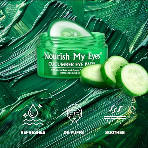 Fran Wilson NOURISH MY EYES Cucumber and Green Tea Pads - 36 Pads each (PACK OF 6) At-Home Spa Treatment to refresh and decrease puffiness under the eyes